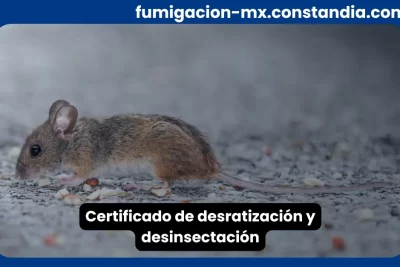 Certificado de desratización y desinsectación ante presencia de roedor en espacio interior