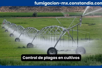 Control de plagas en cultivos mediante sistema de aspersión en campo agrícola